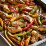 Sheet Pan Chicken Fajitas Dish