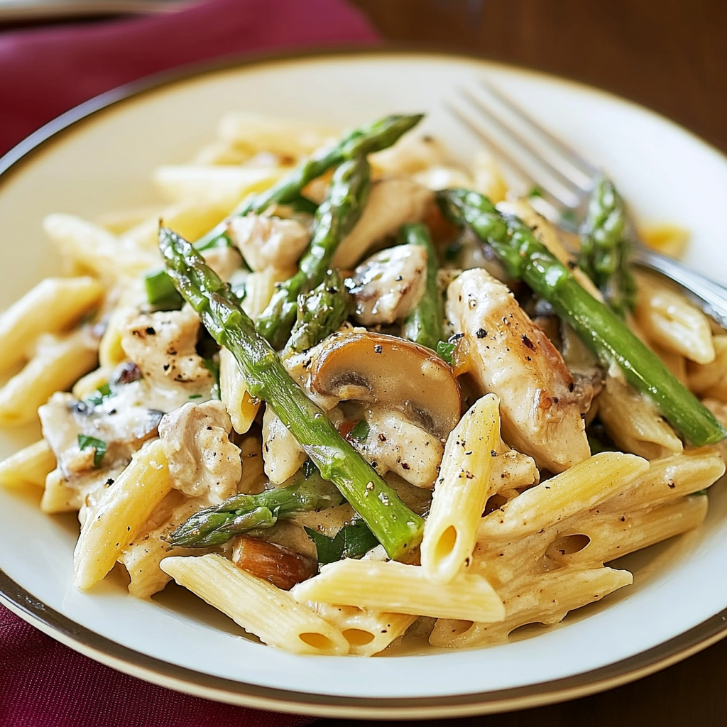 Creamy Mushroom Chicken Penne