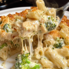 Chicken and Broccoli Alfredo Bake