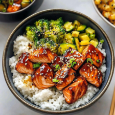 Meal Prep Teriyaki Salmon Rice Bowls