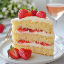 Mother's Day Strawberry Prosecco Cake