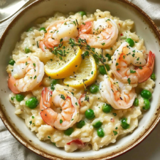 Shrimp Risotto with Peas