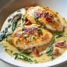 Spring Creamy Tuscan Chicken