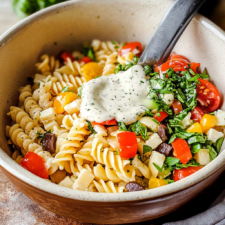 Spring Pasta Salad with Italian Dressing