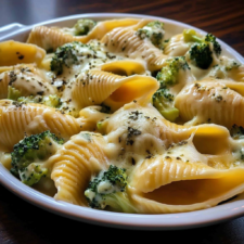 Cheesy Chicken and Broccoli Stuffed Shells