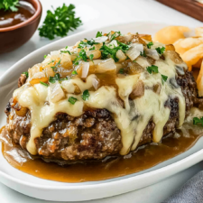 Crockpot French Onion Meatloaf